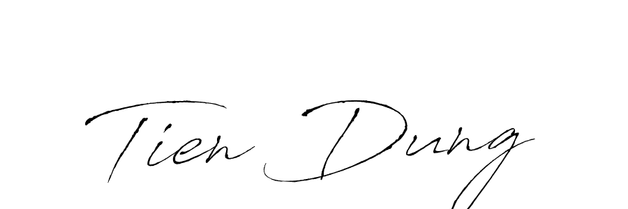 Similarly Antro_Vectra is the best handwritten signature design. Signature creator online .You can use it as an online autograph creator for name Tien Dung. Tien Dung signature style 6 images and pictures png