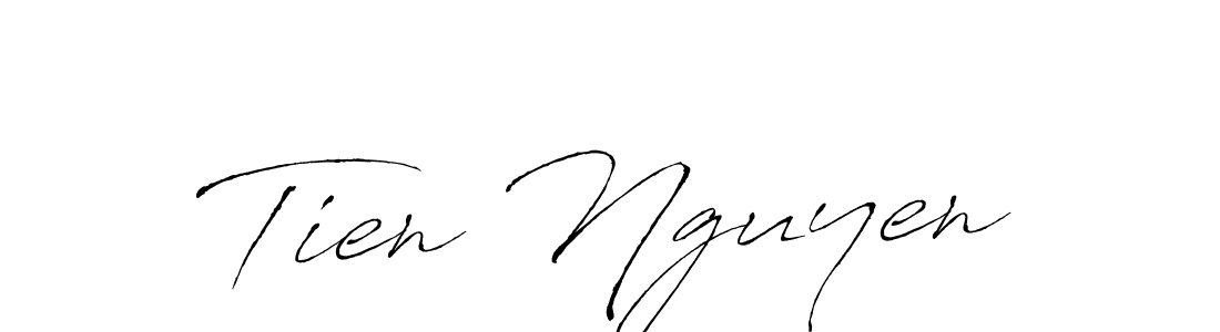 Design your own signature with our free online signature maker. With this signature software, you can create a handwritten (Antro_Vectra) signature for name Tien Nguyen. Tien Nguyen signature style 6 images and pictures png