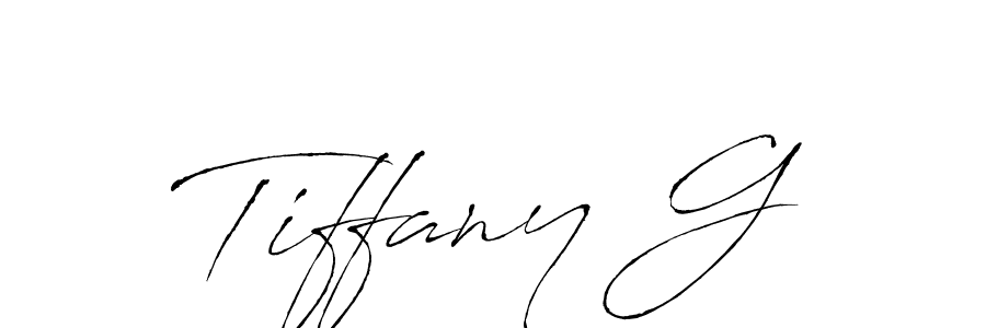 Create a beautiful signature design for name Tiffany G. With this signature (Antro_Vectra) fonts, you can make a handwritten signature for free. Tiffany G signature style 6 images and pictures png