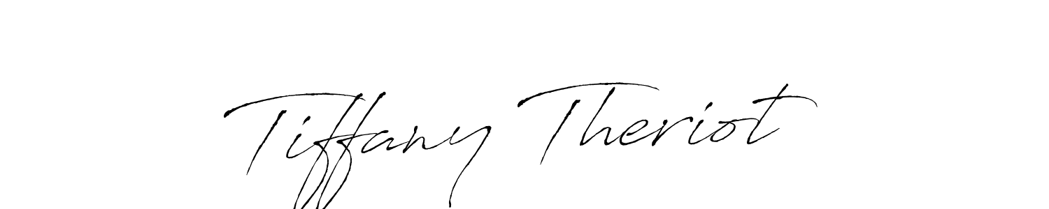 You should practise on your own different ways (Antro_Vectra) to write your name (Tiffany Theriot) in signature. don't let someone else do it for you. Tiffany Theriot signature style 6 images and pictures png