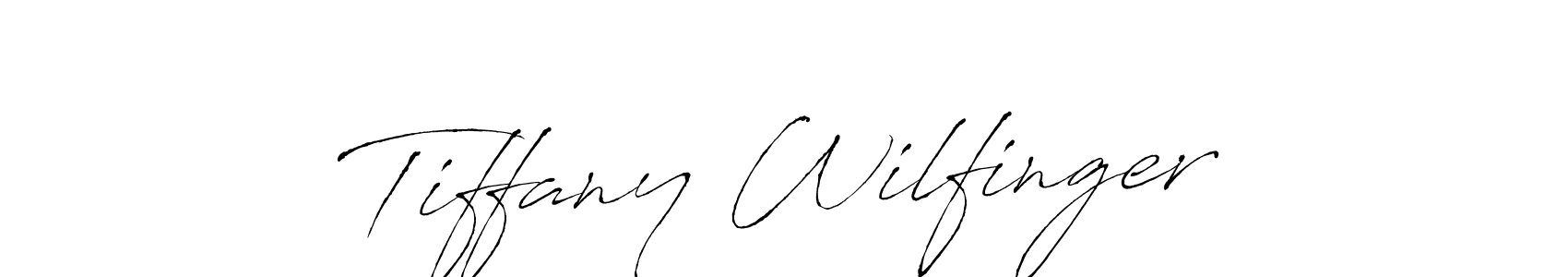 How to make Tiffany Wilfinger name signature. Use Antro_Vectra style for creating short signs online. This is the latest handwritten sign. Tiffany Wilfinger signature style 6 images and pictures png