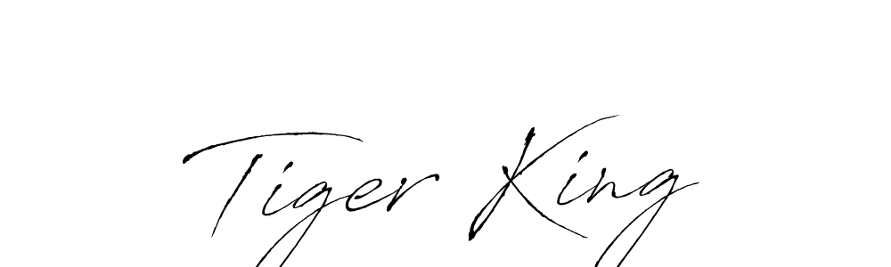 Tiger King stylish signature style. Best Handwritten Sign (Antro_Vectra) for my name. Handwritten Signature Collection Ideas for my name Tiger King. Tiger King signature style 6 images and pictures png