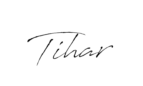 How to make Tihar signature? Antro_Vectra is a professional autograph style. Create handwritten signature for Tihar name. Tihar signature style 6 images and pictures png