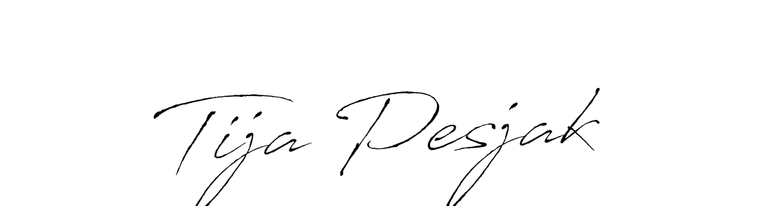 You should practise on your own different ways (Antro_Vectra) to write your name (Tija Pesjak) in signature. don't let someone else do it for you. Tija Pesjak signature style 6 images and pictures png