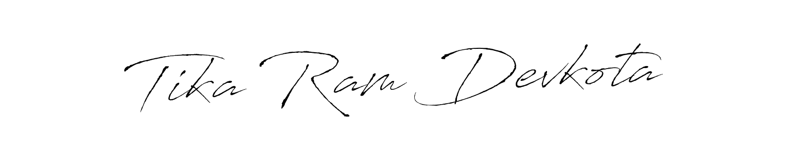 The best way (Antro_Vectra) to make a short signature is to pick only two or three words in your name. The name Tika Ram Devkota include a total of six letters. For converting this name. Tika Ram Devkota signature style 6 images and pictures png