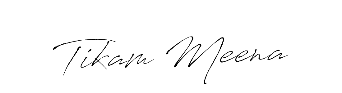Make a beautiful signature design for name Tikam Meena. With this signature (Antro_Vectra) style, you can create a handwritten signature for free. Tikam Meena signature style 6 images and pictures png