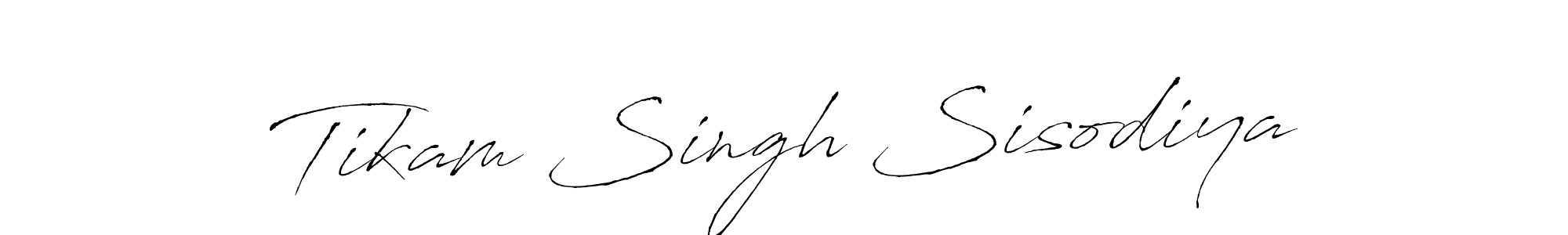 Also we have Tikam Singh Sisodiya name is the best signature style. Create professional handwritten signature collection using Antro_Vectra autograph style. Tikam Singh Sisodiya signature style 6 images and pictures png