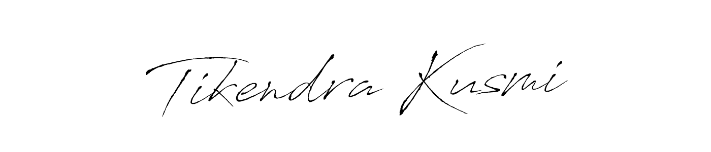 Create a beautiful signature design for name Tikendra Kusmi. With this signature (Antro_Vectra) fonts, you can make a handwritten signature for free. Tikendra Kusmi signature style 6 images and pictures png