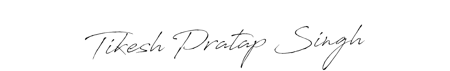 How to make Tikesh Pratap Singh name signature. Use Antro_Vectra style for creating short signs online. This is the latest handwritten sign. Tikesh Pratap Singh signature style 6 images and pictures png