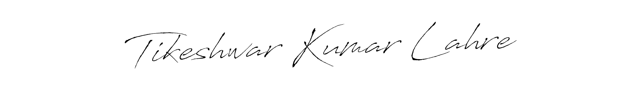 How to make Tikeshwar Kumar Lahre name signature. Use Antro_Vectra style for creating short signs online. This is the latest handwritten sign. Tikeshwar Kumar Lahre signature style 6 images and pictures png