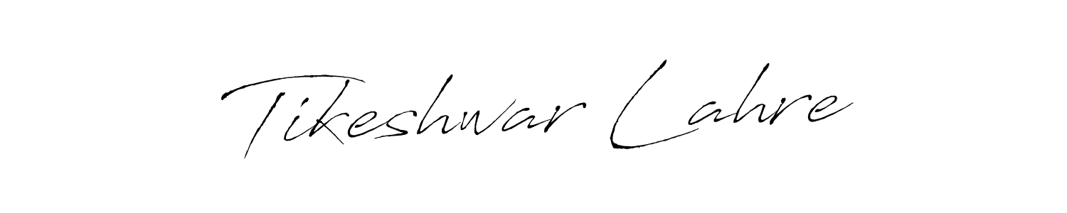 Antro_Vectra is a professional signature style that is perfect for those who want to add a touch of class to their signature. It is also a great choice for those who want to make their signature more unique. Get Tikeshwar Lahre name to fancy signature for free. Tikeshwar Lahre signature style 6 images and pictures png