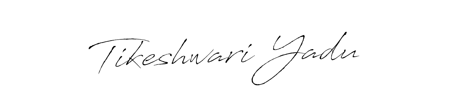 Create a beautiful signature design for name Tikeshwari Yadu. With this signature (Antro_Vectra) fonts, you can make a handwritten signature for free. Tikeshwari Yadu signature style 6 images and pictures png