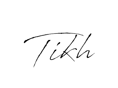 Use a signature maker to create a handwritten signature online. With this signature software, you can design (Antro_Vectra) your own signature for name Tikh. Tikh signature style 6 images and pictures png