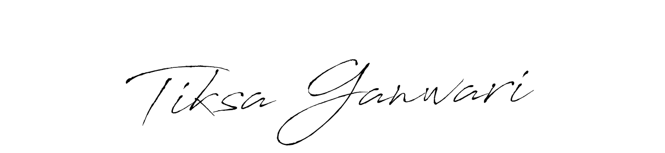 Design your own signature with our free online signature maker. With this signature software, you can create a handwritten (Antro_Vectra) signature for name Tiksa Ganwari. Tiksa Ganwari signature style 6 images and pictures png