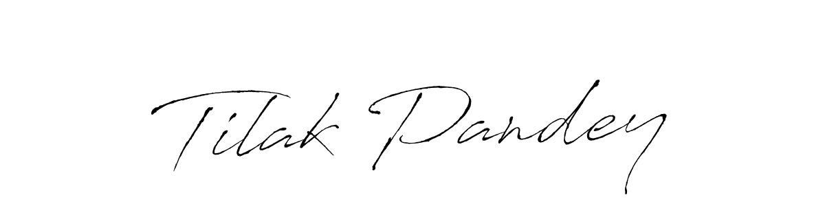 Design your own signature with our free online signature maker. With this signature software, you can create a handwritten (Antro_Vectra) signature for name Tilak Pandey. Tilak Pandey signature style 6 images and pictures png