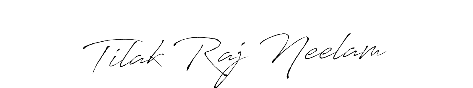 Similarly Antro_Vectra is the best handwritten signature design. Signature creator online .You can use it as an online autograph creator for name Tilak Raj Neelam. Tilak Raj Neelam signature style 6 images and pictures png