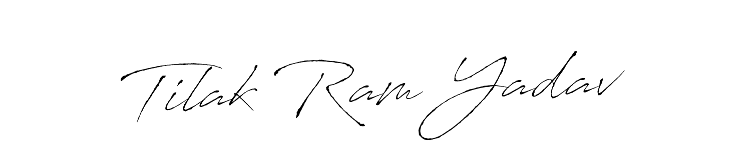 Tilak Ram Yadav stylish signature style. Best Handwritten Sign (Antro_Vectra) for my name. Handwritten Signature Collection Ideas for my name Tilak Ram Yadav. Tilak Ram Yadav signature style 6 images and pictures png