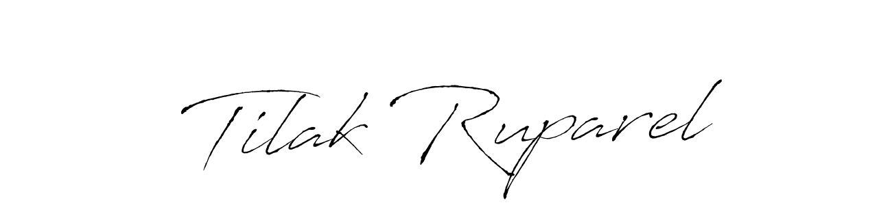 Design your own signature with our free online signature maker. With this signature software, you can create a handwritten (Antro_Vectra) signature for name Tilak Ruparel. Tilak Ruparel signature style 6 images and pictures png