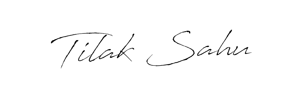 Make a beautiful signature design for name Tilak Sahu. With this signature (Antro_Vectra) style, you can create a handwritten signature for free. Tilak Sahu signature style 6 images and pictures png