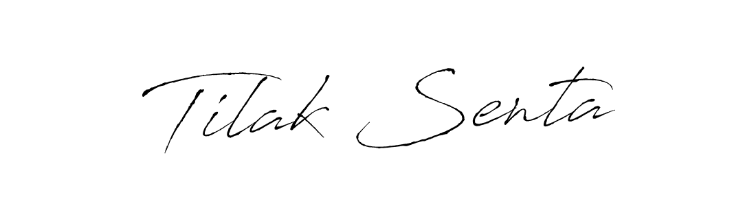 You should practise on your own different ways (Antro_Vectra) to write your name (Tilak Senta) in signature. don't let someone else do it for you. Tilak Senta signature style 6 images and pictures png