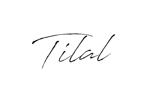 Use a signature maker to create a handwritten signature online. With this signature software, you can design (Antro_Vectra) your own signature for name Tilal. Tilal signature style 6 images and pictures png