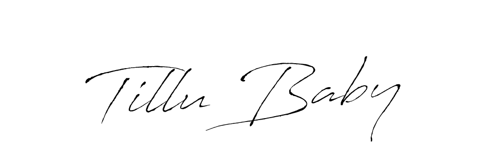 Antro_Vectra is a professional signature style that is perfect for those who want to add a touch of class to their signature. It is also a great choice for those who want to make their signature more unique. Get Tillu Baby name to fancy signature for free. Tillu Baby signature style 6 images and pictures png