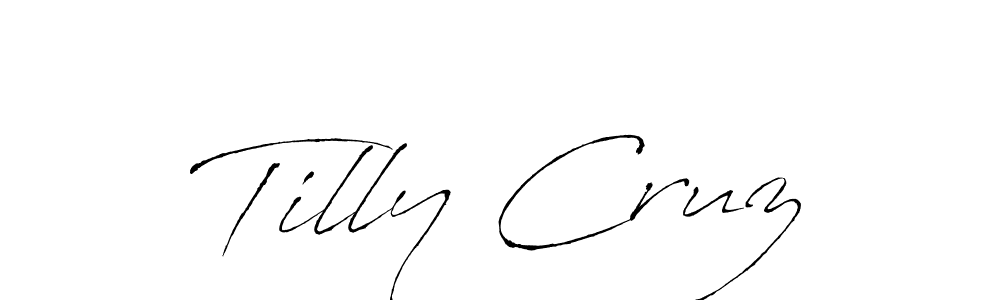 Make a beautiful signature design for name Tilly Cruz. With this signature (Antro_Vectra) style, you can create a handwritten signature for free. Tilly Cruz signature style 6 images and pictures png