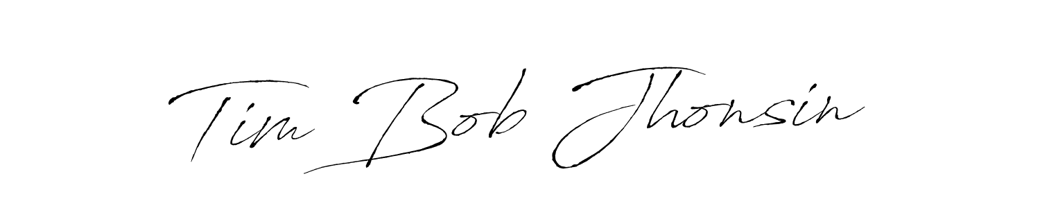 Tim Bob Jhonsin stylish signature style. Best Handwritten Sign (Antro_Vectra) for my name. Handwritten Signature Collection Ideas for my name Tim Bob Jhonsin. Tim Bob Jhonsin signature style 6 images and pictures png