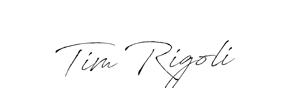 Design your own signature with our free online signature maker. With this signature software, you can create a handwritten (Antro_Vectra) signature for name Tim Rigoli. Tim Rigoli signature style 6 images and pictures png