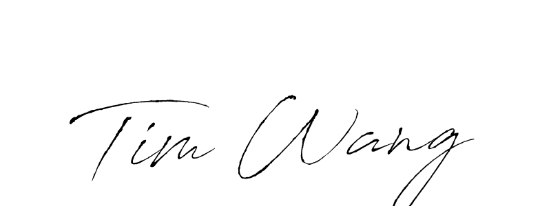Tim Wang stylish signature style. Best Handwritten Sign (Antro_Vectra) for my name. Handwritten Signature Collection Ideas for my name Tim Wang. Tim Wang signature style 6 images and pictures png