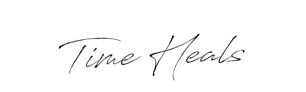 Create a beautiful signature design for name Time Heals. With this signature (Antro_Vectra) fonts, you can make a handwritten signature for free. Time Heals signature style 6 images and pictures png