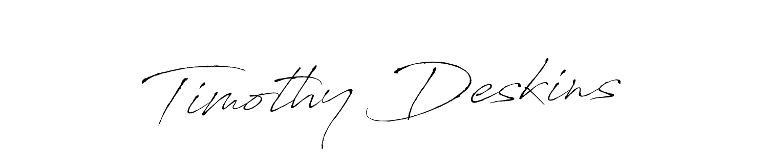 Design your own signature with our free online signature maker. With this signature software, you can create a handwritten (Antro_Vectra) signature for name Timothy Deskins. Timothy Deskins signature style 6 images and pictures png