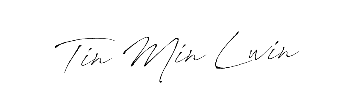 How to make Tin Min Lwin name signature. Use Antro_Vectra style for creating short signs online. This is the latest handwritten sign. Tin Min Lwin signature style 6 images and pictures png