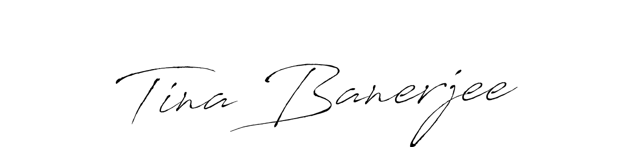 Tina Banerjee stylish signature style. Best Handwritten Sign (Antro_Vectra) for my name. Handwritten Signature Collection Ideas for my name Tina Banerjee. Tina Banerjee signature style 6 images and pictures png