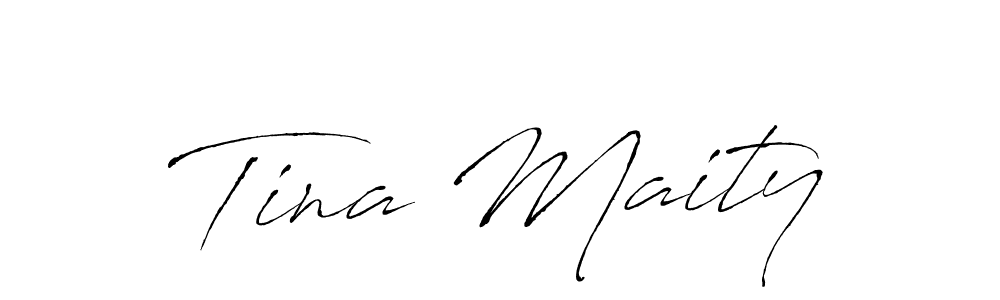 Tina Maity stylish signature style. Best Handwritten Sign (Antro_Vectra) for my name. Handwritten Signature Collection Ideas for my name Tina Maity. Tina Maity signature style 6 images and pictures png