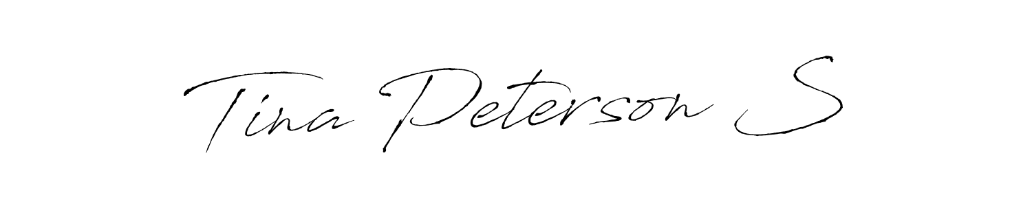 Make a beautiful signature design for name Tina Peterson S. With this signature (Antro_Vectra) style, you can create a handwritten signature for free. Tina Peterson S signature style 6 images and pictures png