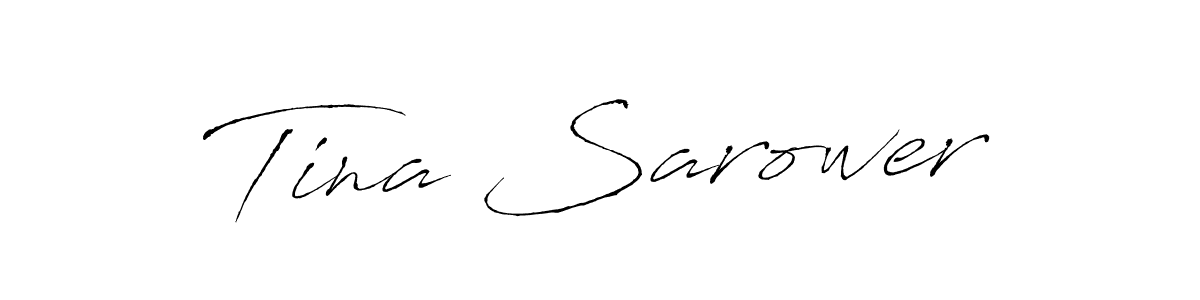 Create a beautiful signature design for name Tina Sarower. With this signature (Antro_Vectra) fonts, you can make a handwritten signature for free. Tina Sarower signature style 6 images and pictures png