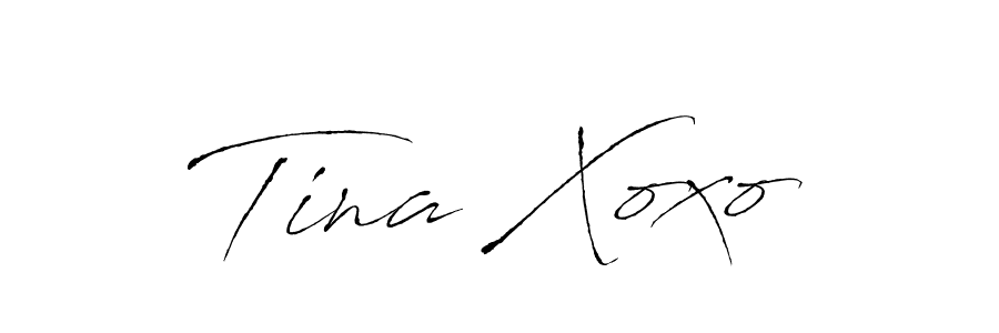 Create a beautiful signature design for name Tina Xoxo. With this signature (Antro_Vectra) fonts, you can make a handwritten signature for free. Tina Xoxo signature style 6 images and pictures png