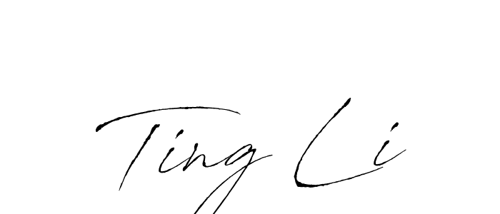 Design your own signature with our free online signature maker. With this signature software, you can create a handwritten (Antro_Vectra) signature for name Ting Li. Ting Li signature style 6 images and pictures png