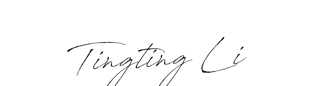 How to make Tingting Li name signature. Use Antro_Vectra style for creating short signs online. This is the latest handwritten sign. Tingting Li signature style 6 images and pictures png