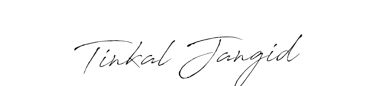 You should practise on your own different ways (Antro_Vectra) to write your name (Tinkal Jangid) in signature. don't let someone else do it for you. Tinkal Jangid signature style 6 images and pictures png
