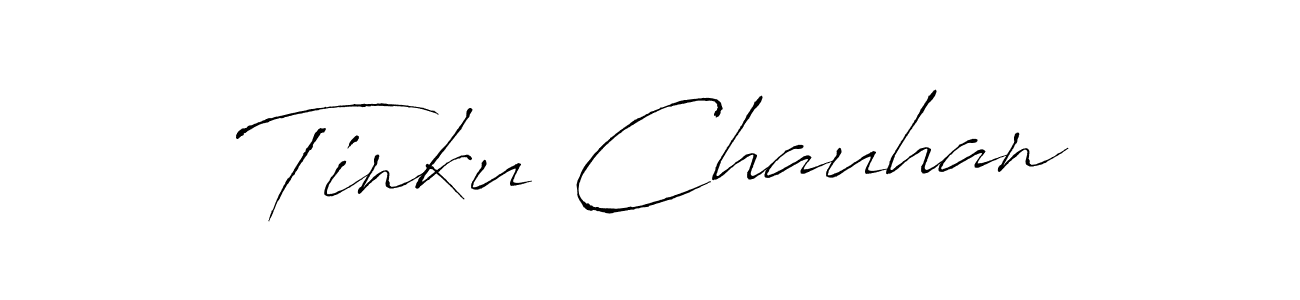 Antro_Vectra is a professional signature style that is perfect for those who want to add a touch of class to their signature. It is also a great choice for those who want to make their signature more unique. Get Tinku Chauhan name to fancy signature for free. Tinku Chauhan signature style 6 images and pictures png