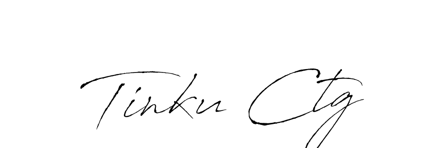 How to make Tinku Ctg name signature. Use Antro_Vectra style for creating short signs online. This is the latest handwritten sign. Tinku Ctg signature style 6 images and pictures png