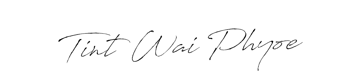 How to make Tint Wai Phyoe name signature. Use Antro_Vectra style for creating short signs online. This is the latest handwritten sign. Tint Wai Phyoe signature style 6 images and pictures png
