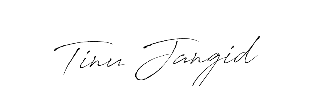 Make a beautiful signature design for name Tinu Jangid. With this signature (Antro_Vectra) style, you can create a handwritten signature for free. Tinu Jangid signature style 6 images and pictures png