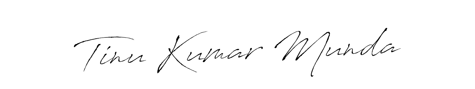 Design your own signature with our free online signature maker. With this signature software, you can create a handwritten (Antro_Vectra) signature for name Tinu Kumar Munda. Tinu Kumar Munda signature style 6 images and pictures png