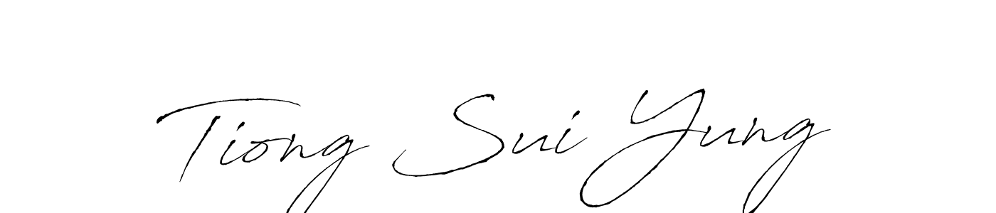 Design your own signature with our free online signature maker. With this signature software, you can create a handwritten (Antro_Vectra) signature for name Tiong Sui Yung. Tiong Sui Yung signature style 6 images and pictures png