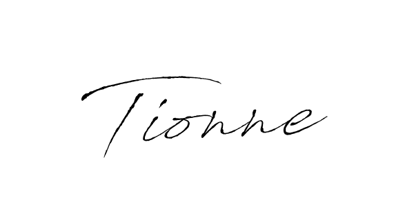 Tionne stylish signature style. Best Handwritten Sign (Antro_Vectra) for my name. Handwritten Signature Collection Ideas for my name Tionne. Tionne signature style 6 images and pictures png