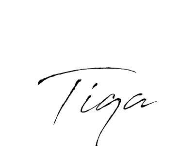 How to make Tiqa signature? Antro_Vectra is a professional autograph style. Create handwritten signature for Tiqa name. Tiqa signature style 6 images and pictures png