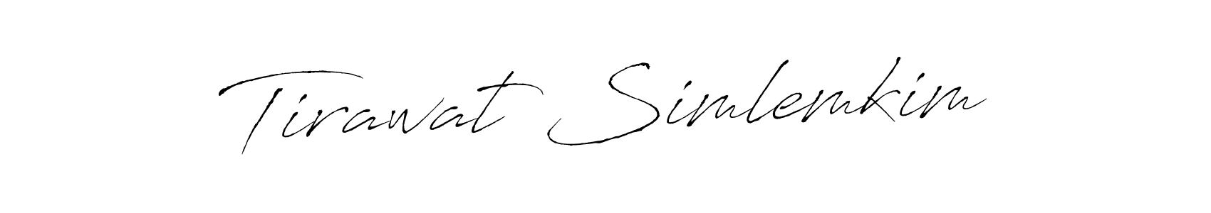 You should practise on your own different ways (Antro_Vectra) to write your name (Tirawat Simlemkim) in signature. don't let someone else do it for you. Tirawat Simlemkim signature style 6 images and pictures png